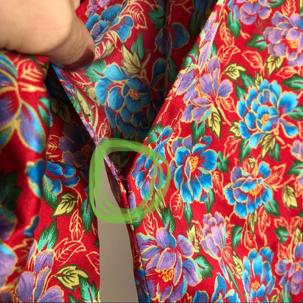 Colorful Floral Handmade Kimono Robe - Picture 8 of 9